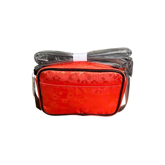 TAHARI Quinn Orange Leopard Quilted Crossbody Bag Purse NWT Nylon MSRP $59 - Picture 3 of 7